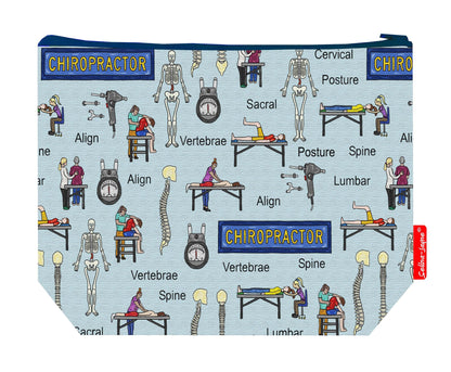 Premium Chiropractor wash bag with durable polyester and colour-coordinated zip, 29cm practical size