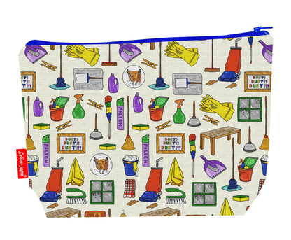 Cleaner toiletry bag with vibrant professional print by Selina-Jayne Designs