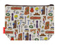 Climbing toiletry bag with vibrant mountaineering print by Selina-Jayne Designs