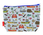 Coastal toiletry bag with vibrant seaside print by Selina-Jayne Designs