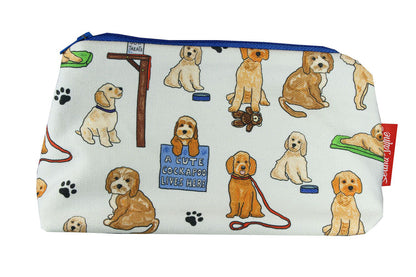 Selina-Jayne Cockapoo lover makeup bag with wipe-clean lining