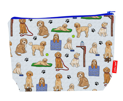 Premium Cockapoo wash bag with washable lining and 29cm practical size