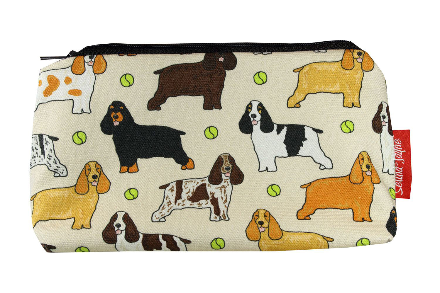 Selina-Jayne Cocker Spaniel makeup bag with wipe-clean lining