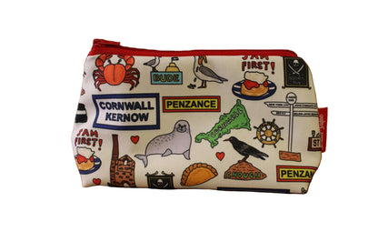 Selina-Jayne Cornwall travel makeup bag with wipe-clean lining