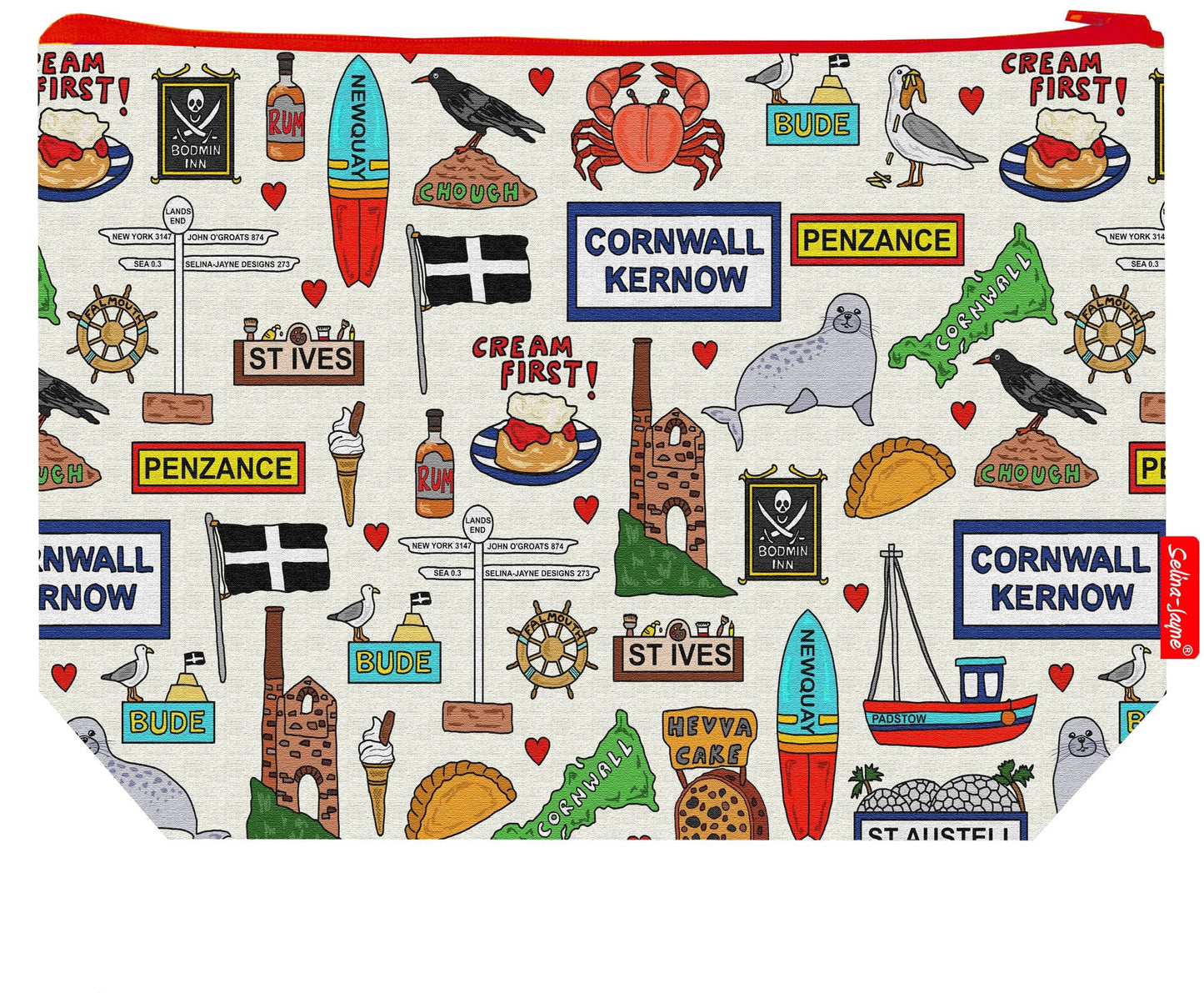 Premium Cornwall wash bag with washable lining and 29cm practical size