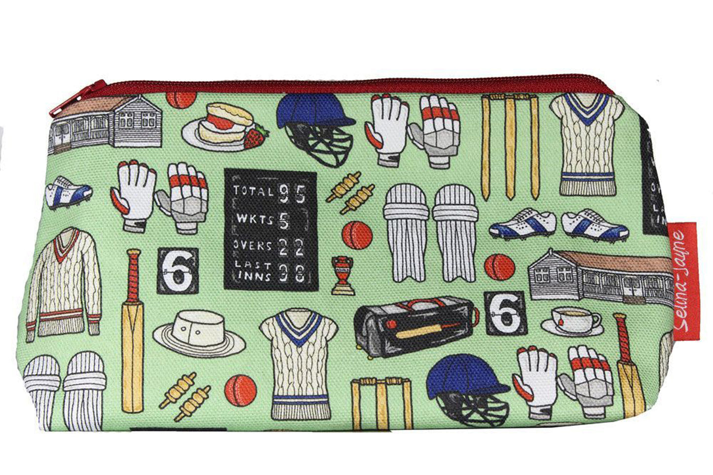 Selina-Jayne cricket lover makeup bag with wipe-clean lining