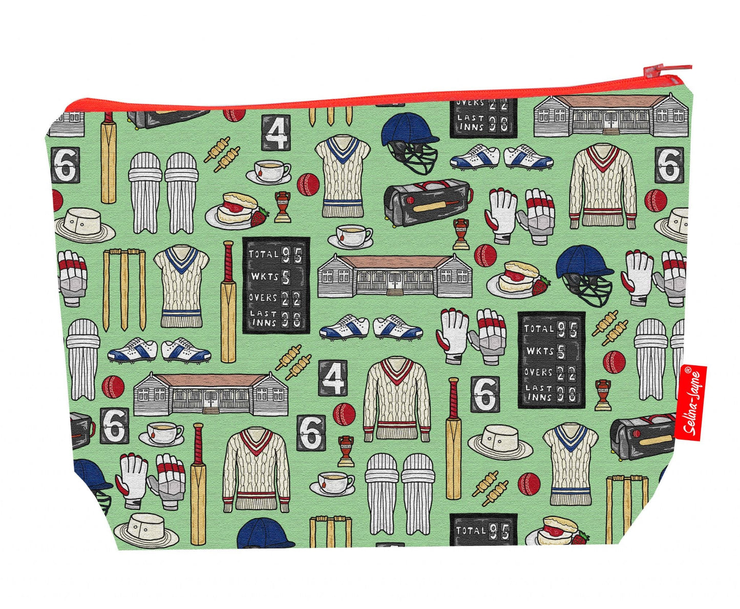 "Cricket wash bag interior detail - wipe-clean lining and durable polyester construction