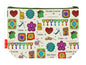 Crochet toiletry bag with vibrant craft lover print by Selina-Jayne - 29cm premium wash bag