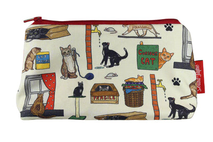 Selina-Jayne cat lover makeup bag with wipe-clean lining