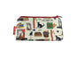 Curious Cats cosmetic bag with vibrant playful cat print
