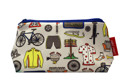 Selina-Jayne cyclist lover makeup bag with wipe-clean lining