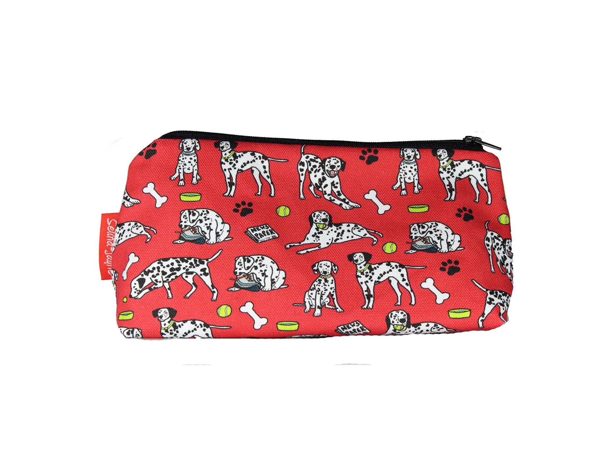 Dalmatian cosmetic bag with vibrant spotted dog print