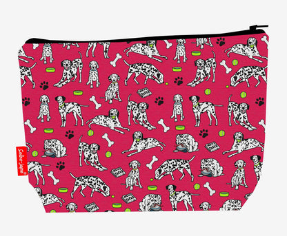 Dalmatian dogs toiletry bag with vibrant spotty dog print by Selina-Jayne - 29cm premium wash bag