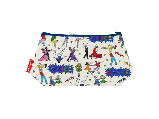 Dance cosmetic bag with vibrant dancing-themed print