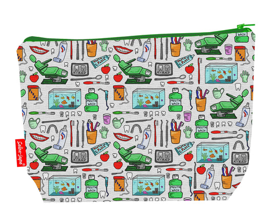 Dentist toiletry bag with vibrant dental professional print by Selina-Jayne - 29cm premium wash bag