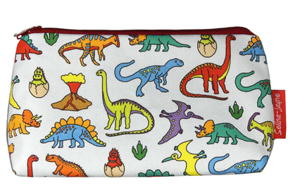Selina-Jayne dinosaur lover makeup bag with wipe-clean lining