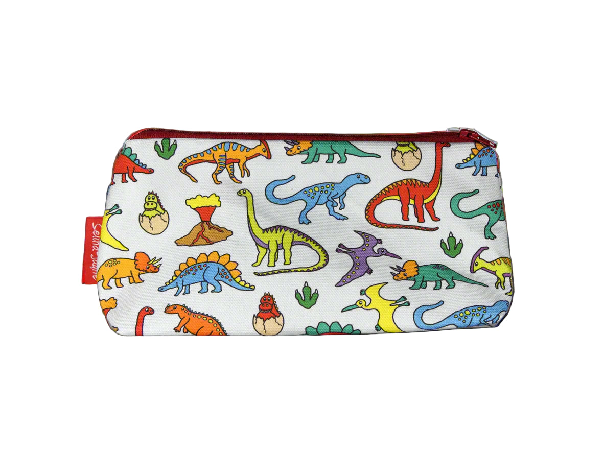 Dinosaurs cosmetic bag with vibrant prehistoric print