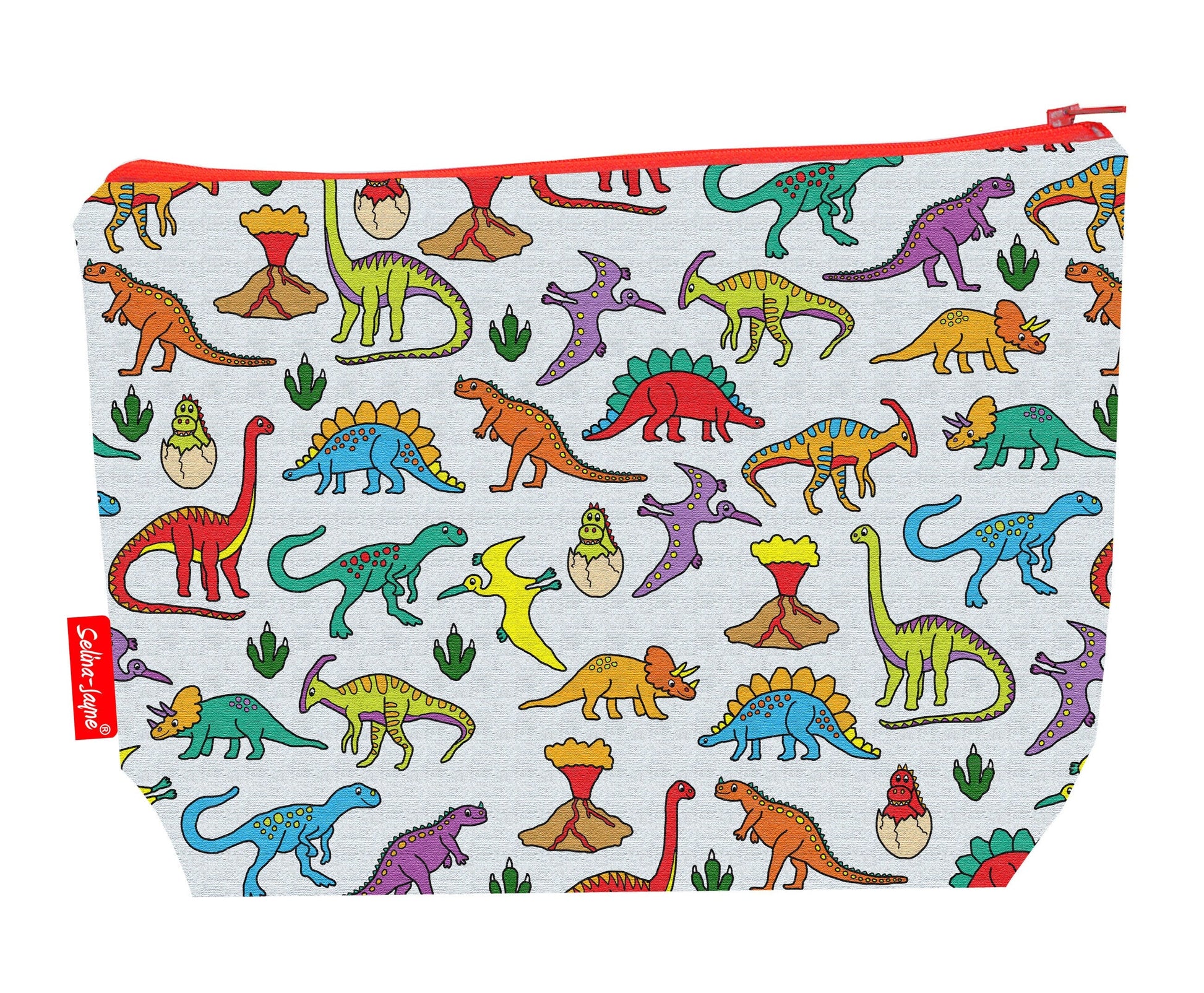 Dinosaurs toiletry bag featuring exciting prehistoric design with vibrant HD print by Selina-Jayne Designs
