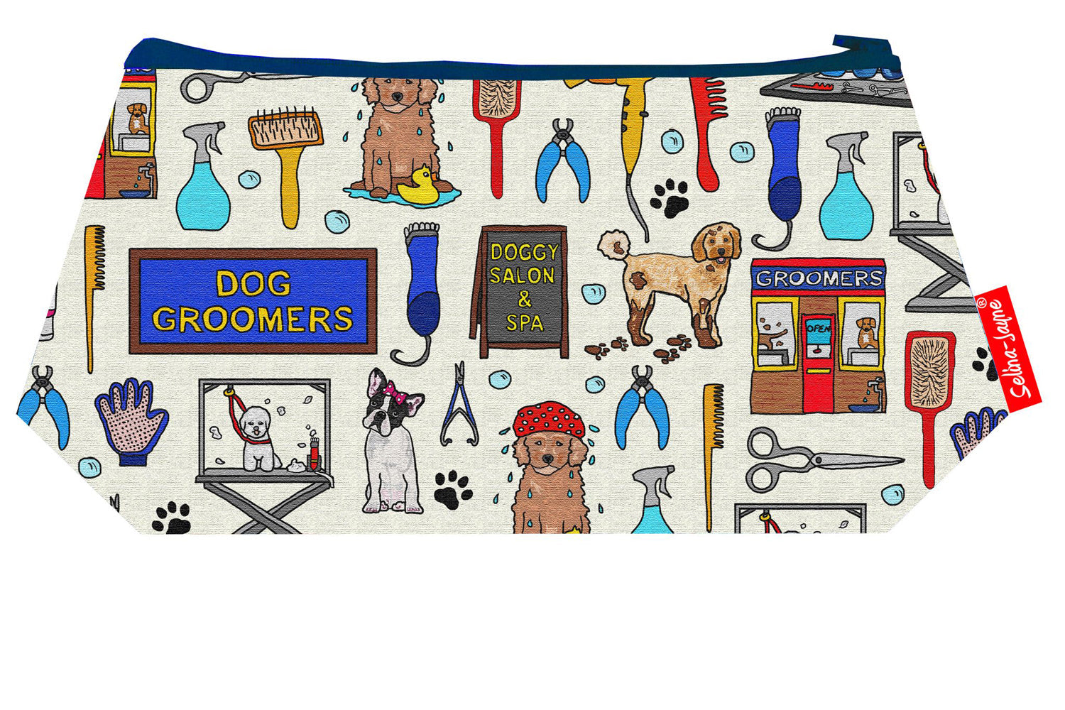 Premium Dog Groomer makeup bag featuring wipe-clean lining and colourfast HD print, perfect gift for pet groomers
