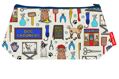 Premium Dog Groomer makeup bag featuring wipe-clean lining and colourfast HD print, perfect gift for pet groomers