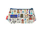 Dog Groomer cosmetic bag with pet professional illustration on durable polyester fabric with colour-coordinated zipper