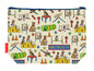 Dog agility toiletry bag featuring dynamic training course design with vibrant HD print by Selina-Jayne Designs
