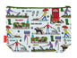 Dog walker toiletry bag featuring charming canine companion design with vibrant HD print by Selina-Jayne Designs