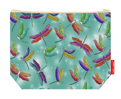 Premium dragonfly wash bag with practical 29cm size and vibrant HD print
