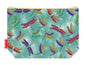 Dragonfly toiletry bag with insect design showing washable lining and zip detail