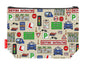 Driving instructor toiletry bag with professional design showing washable lining and zip detail