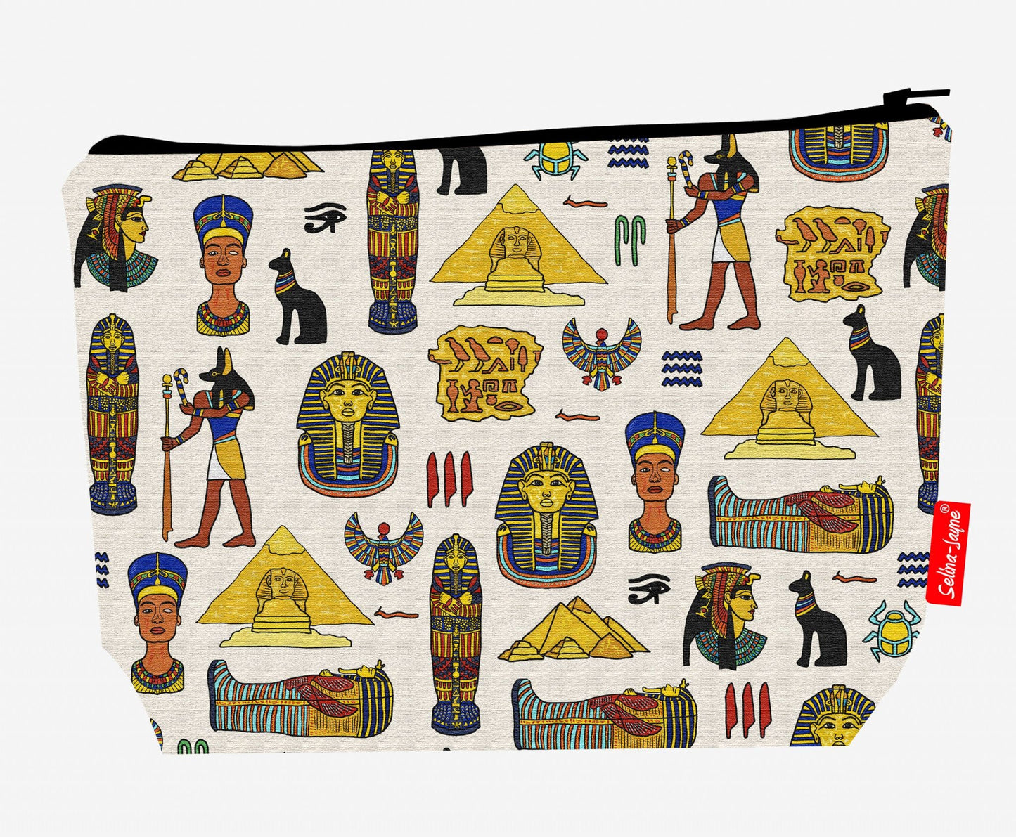 Premium Egyptologist wash bag with practical 29cm size and vibrant HD print