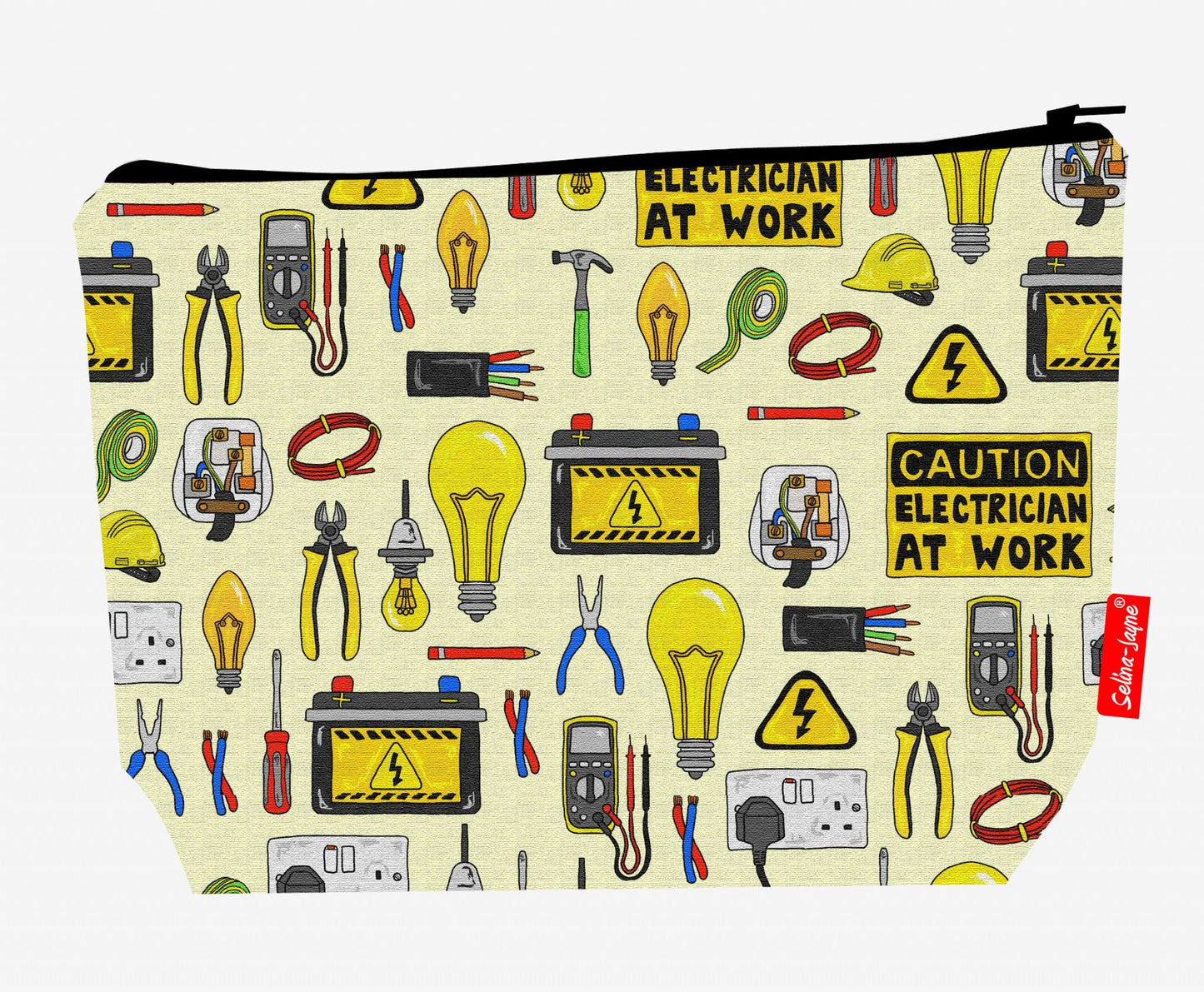 Premium electrician wash bag with practical 29cm size and vibrant HD print
