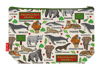 Endangered species toiletry bag featuring wildlife design by Selina-Jayne Designs