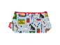 English Bull Terrier cosmetic bag with vibrant dog illustration on durable polyester fabric with colour-coordinated zipper