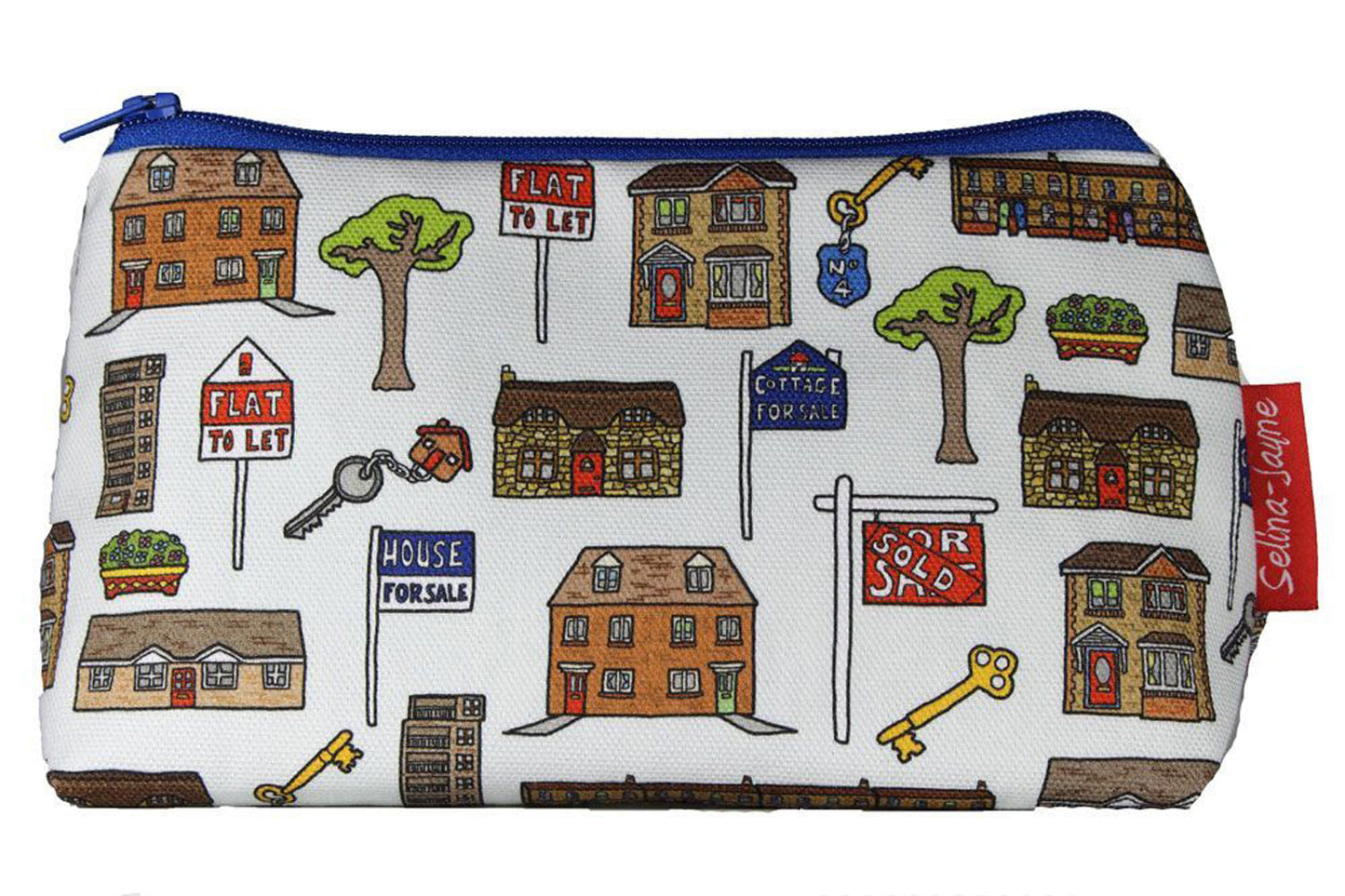 Premium Estate Agent makeup bag featuring wipe-clean lining and colourfast HD print, perfect gift for real estate professionals