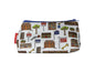 Estate Agent cosmetic bag with professional-themed illustration on durable polyester fabric with colour-coordinated zipper