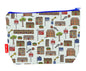 Estate agent toiletry bag with property design showing washable lining and zip detail