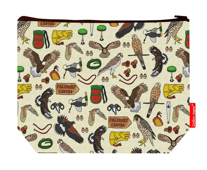 Premium falconry wash bag with practical 29cm size and vibrant HD print