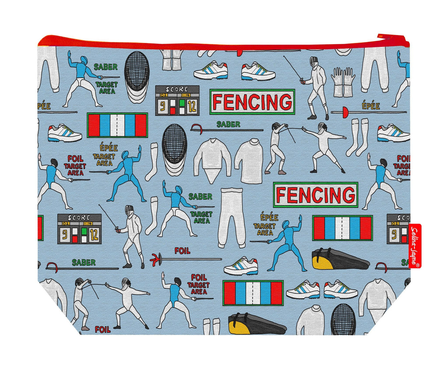 Premium fencing wash bag with practical 29cm size and vibrant HD print