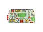 Field Hockey cosmetic bag with sport-themed illustration on durable polyester fabric with colour-coordinated zipper