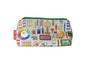 Fine Art cosmetic bag with elegant artistic illustration on durable polyester fabric with colour-coordinated zippe