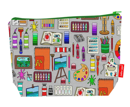 Premium fine art wash bag with practical 29cm size and vibrant HD print