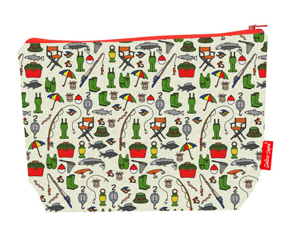 Premium fishing wash bag with practical 29cm size and vibrant HD print