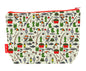 Fishing toiletry bag with angler design showing washable lining and zip detail