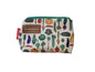 Garden Vegetables cosmetic bag with vibrant vegetable illustration on durable polyester fabric with colour-coordinated zipper