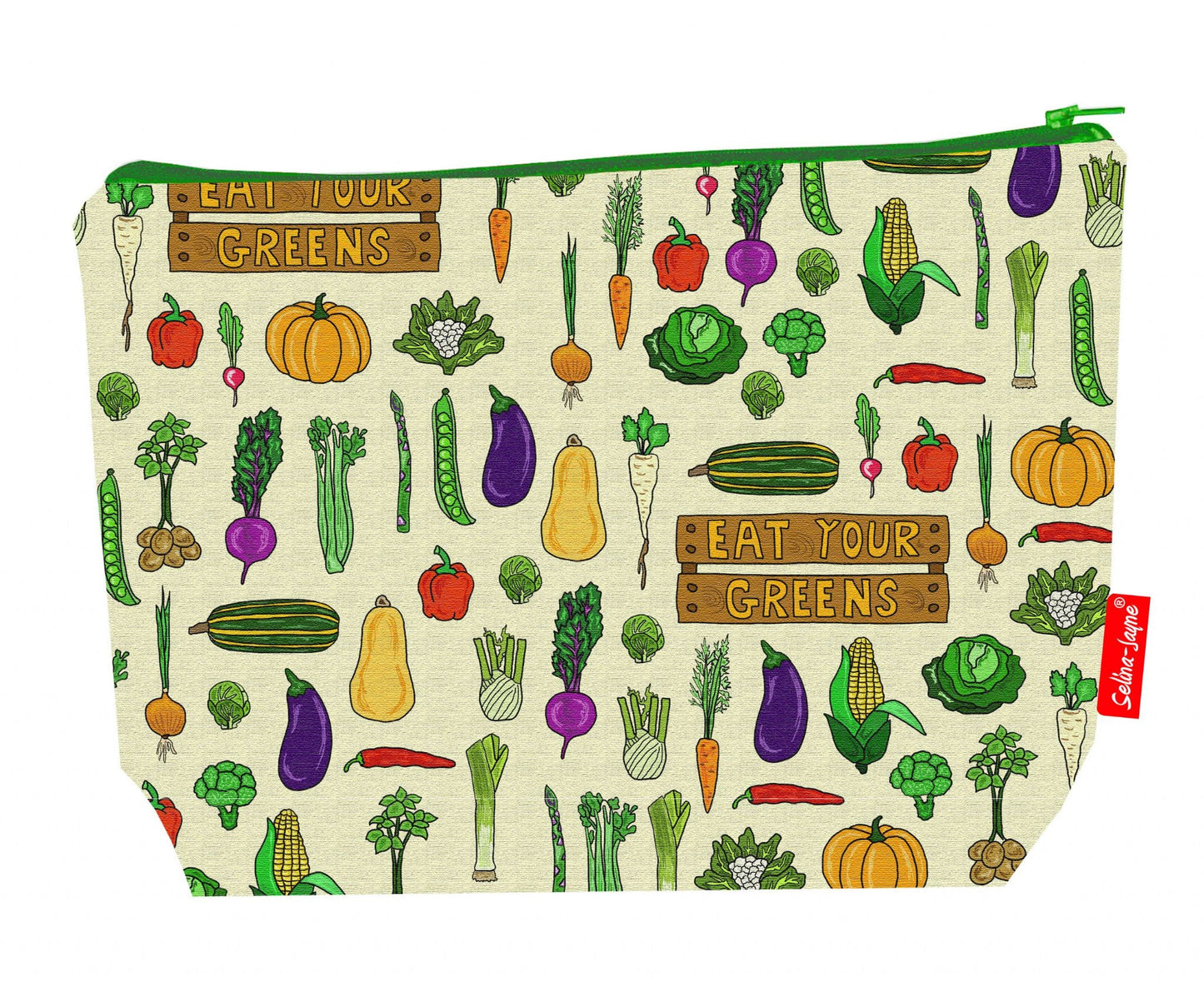 Premium garden vegetables wash bag with practical 29cm size and vibrant HD print