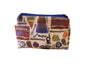 Geology cosmetic bag with earth science illustration on durable polyester fabric with colour-coordinated zipper