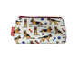 German Shepherd cosmetic bag with vibrant dog illustration on durable polyester fabric with colour-coordinated zipper