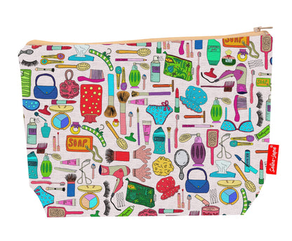 Premium girly wash bag with practical 29cm size and vibrant HD print