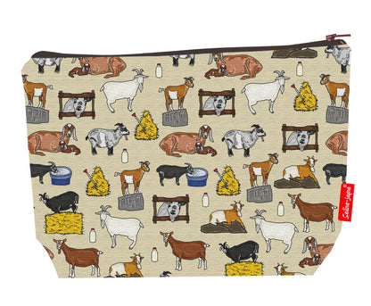 Premium goats wash bag with practical 29cm size and vibrant HD print
